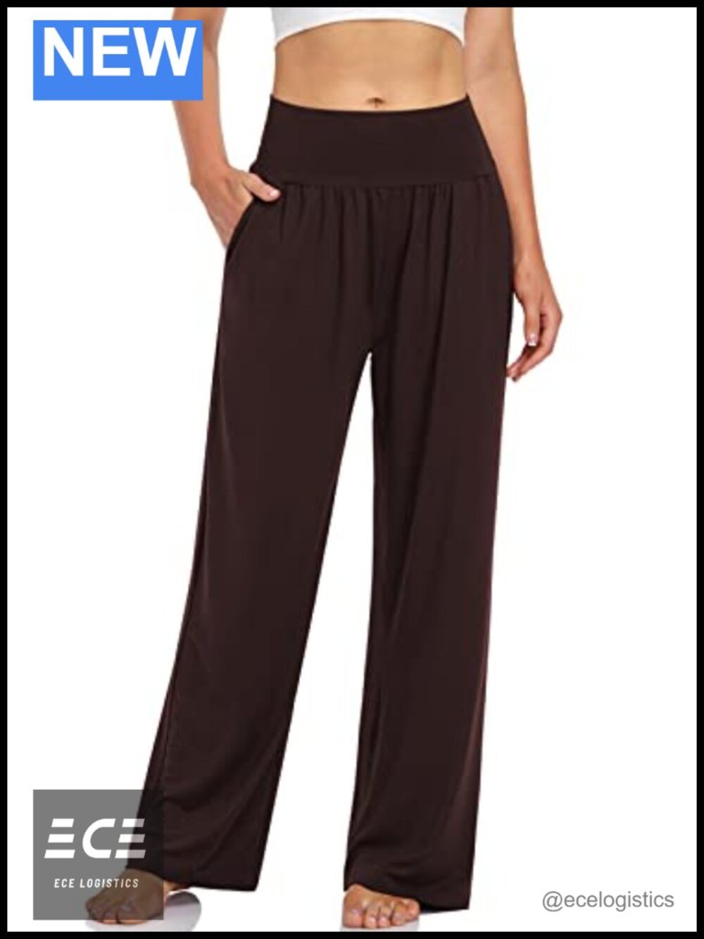 Wide Leg Lounge Pants High Waisted Casual Pants with Pockets